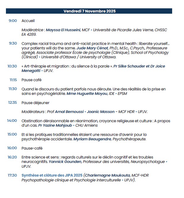 PROGRAMME 07.11.2025