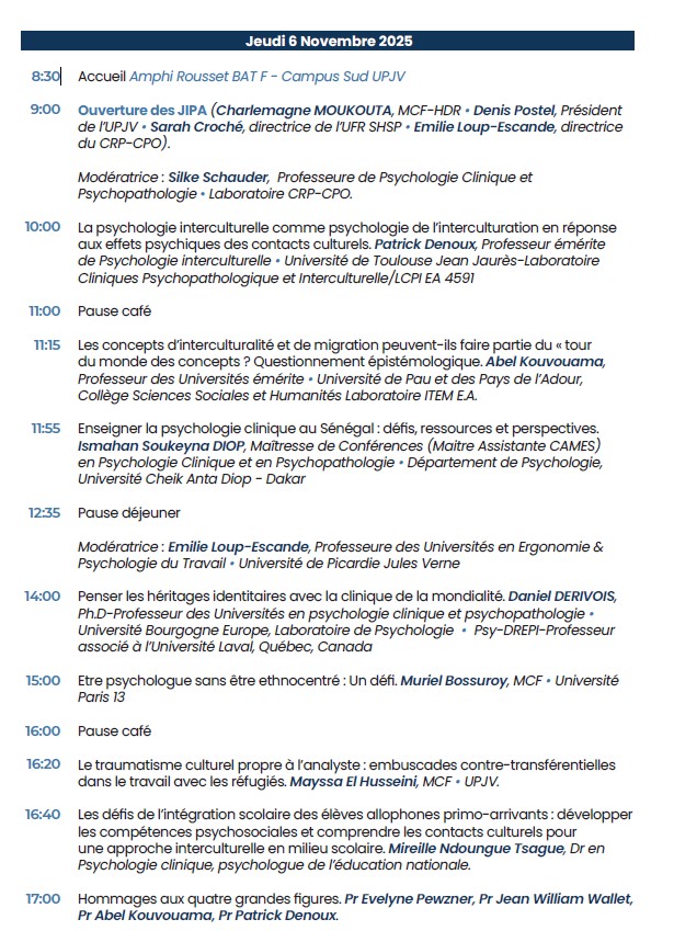 PROGRAMME 06.11.2025